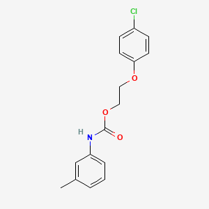 molecular formula C16H16ClNO3 B4955953 2-(4-chlorophenoxy)ethyl N-(3-methylphenyl)carbamate 