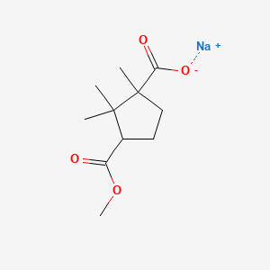 molecular formula C11H17NaO4 B4956119 Sodium;3-methoxycarbonyl-1,2,2-trimethylcyclopentane-1-carboxylate 