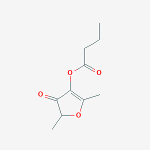 molecular formula C10H14O4 B049563 4-Butyroxy-2,5-dimethyl-3(2H)-furanone CAS No. 114099-96-6