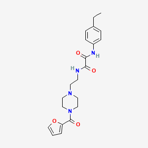 molecular formula C21H26N4O4 B4956378 N-(4-Ethyl-phenyl)-N'-{2-[4-(furan-2-carbonyl)-piperazin-1-yl]-ethyl}-oxalamide 