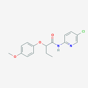 molecular formula C16H17ClN2O3 B4956393 N-(5-chloropyridin-2-yl)-2-(4-methoxyphenoxy)butanamide 