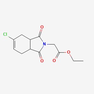molecular formula C12H14ClNO4 B4956616 ETHYL 2-(5-CHLORO-1,3-DIOXO-1,3,3A,4,7,7A-HEXAHYDRO-2H-ISOINDOL-2-YL)ACETATE 