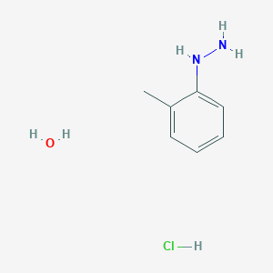 molecular formula C7H13ClN2O B049567 Ortho-tolylhydrazine hydrochloride hydrate CAS No. 123334-17-8