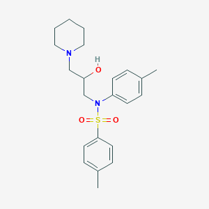 molecular formula C22H30N2O3S B4956716 N-[2-hydroxy-3-(piperidin-1-yl)propyl]-4-methyl-N-(4-methylphenyl)benzenesulfonamide 