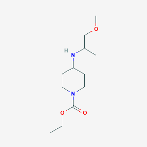 molecular formula C12H24N2O3 B4956793 ethyl 4-(1-methoxypropan-2-ylamino)piperidine-1-carboxylate 