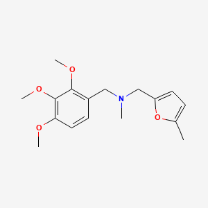 molecular formula C17H23NO4 B4957023 N-methyl-N-[(5-methylfuran-2-yl)methyl]-1-(2,3,4-trimethoxyphenyl)methanamine 
