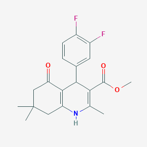 molecular formula C20H21F2NO3 B4957199 Methyl 4-(3,4-difluorophenyl)-2,7,7-trimethyl-5-oxo-1,4,5,6,7,8-hexahydroquinoline-3-carboxylate 