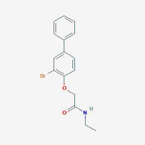 molecular formula C16H16BrNO2 B495734 2-[(3-bromo[1,1'-biphenyl]-4-yl)oxy]-N-ethylacetamide 
