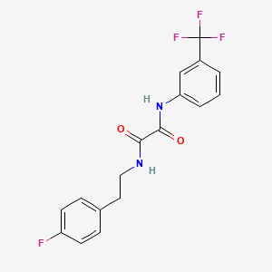 molecular formula C17H14F4N2O2 B4957504 N-[2-(4-fluorophenyl)ethyl]-N'-[3-(trifluoromethyl)phenyl]oxamide 