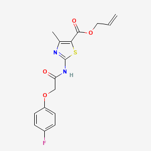 molecular formula C16H15FN2O4S B4957734 Prop-2-en-1-yl 2-{[(4-fluorophenoxy)acetyl]amino}-4-methyl-1,3-thiazole-5-carboxylate 