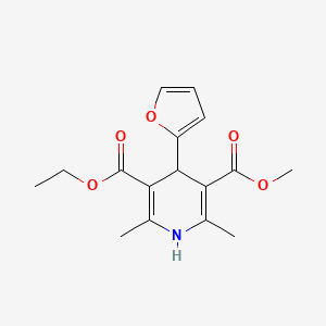 molecular formula C16H19NO5 B4957832 Ethyl methyl 4-(furan-2-yl)-2,6-dimethyl-1,4-dihydropyridine-3,5-dicarboxylate CAS No. 71160-08-2
