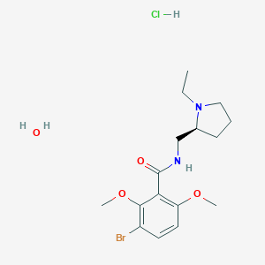 molecular formula C16H26BrClN2O4 B049580 Remoxipride hydrochloride CAS No. 117591-79-4
