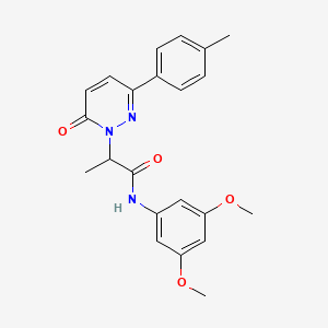 molecular formula C22H23N3O4 B4958031 N-(3,5-dimethoxyphenyl)-2-[3-(4-methylphenyl)-6-oxopyridazin-1(6H)-yl]propanamide 