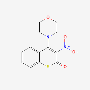 molecular formula C13H12N2O4S B4958045 1-Thiocoumarin, 4-morpholino-3-nitro- CAS No. 66285-06-1