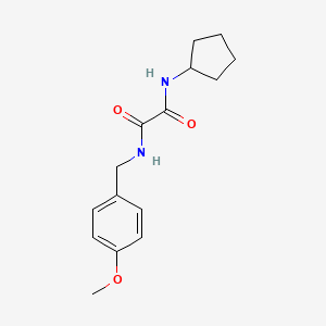 molecular formula C15H20N2O3 B4958067 N'-cyclopentyl-N-[(4-methoxyphenyl)methyl]oxamide 