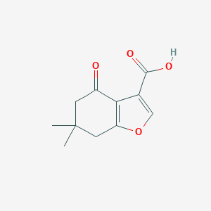molecular formula C11H12O4 B049581 6,6-dimethyl-4-oxo-4,5,6,7-tetrahydro-1-benzofuran-3-carboxylic acid CAS No. 121625-78-3