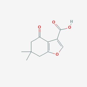 molecular formula C11H12O4 B049581 6,6-Dimethyl-4-oxo-4,5,6,7-tetrahydro-benzofuran-3-carboxylic acid CAS No. 121625-78-3