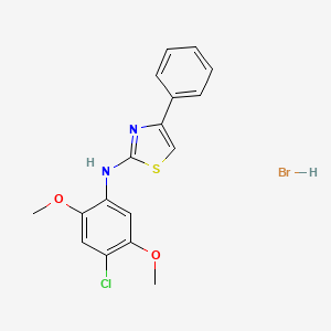 molecular formula C17H16BrClN2O2S B4958151 N-(4-chloro-2,5-dimethoxyphenyl)-4-phenyl-1,3-thiazol-2-amine;hydrobromide 