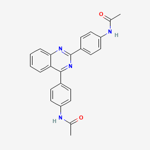 molecular formula C24H20N4O2 B4958226 N-[4-[2-(4-acetamidophenyl)quinazolin-4-yl]phenyl]acetamide 