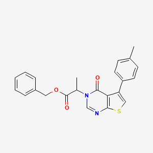 molecular formula C23H20N2O3S B4958638 Benzyl 2-[5-(4-methylphenyl)-4-oxothieno[2,3-d]pyrimidin-3-yl]propanoate 