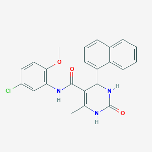 molecular formula C23H20ClN3O3 B4958777 N-(5-chloro-2-methoxyphenyl)-6-methyl-4-naphthalen-1-yl-2-oxo-3,4-dihydro-1H-pyrimidine-5-carboxamide 
