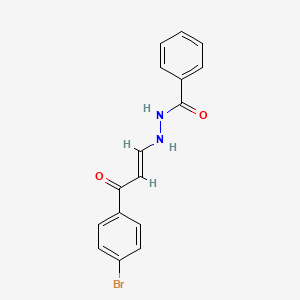 molecular formula C16H13BrN2O2 B4958981 N'-[(E)-3-(4-bromophenyl)-3-oxoprop-1-enyl]benzohydrazide 
