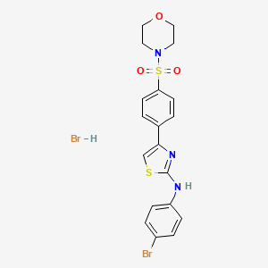molecular formula C19H19Br2N3O3S2 B4959206 N-(4-bromophenyl)-4-(4-morpholin-4-ylsulfonylphenyl)-1,3-thiazol-2-amine;hydrobromide 
