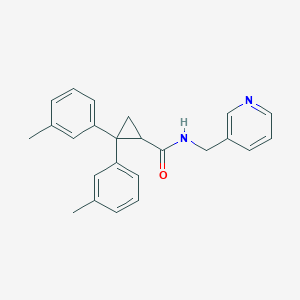 molecular formula C24H24N2O B4959418 2,2-bis(3-methylphenyl)-N-(pyridin-3-ylmethyl)cyclopropane-1-carboxamide 
