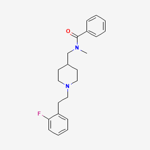 molecular formula C22H27FN2O B4959531 N-[[1-[2-(2-fluorophenyl)ethyl]piperidin-4-yl]methyl]-N-methylbenzamide 