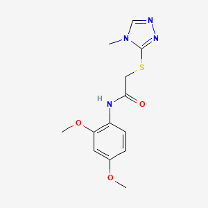 molecular formula C13H16N4O3S B4959541 N-(2,4-dimethoxyphenyl)-2-[(4-methyl-4H-1,2,4-triazol-3-yl)sulfanyl]acetamide 