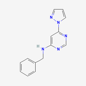 molecular formula C14H13N5 B4959565 N-Benzyl-6-(1H-pyrazol-1-YL)pyrimidin-4-amine 