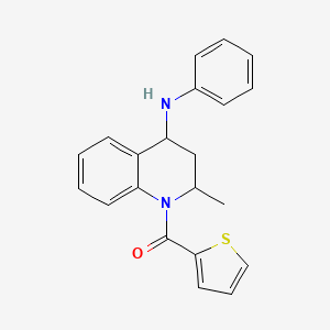 molecular formula C21H20N2OS B4959573 [2-methyl-4-(phenylamino)-3,4-dihydroquinolin-1(2H)-yl](thiophen-2-yl)methanone 