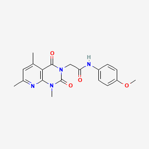 molecular formula C19H20N4O4 B4959898 N-(4-METHOXYPHENYL)-2-{1,5,7-TRIMETHYL-2,4-DIOXO-1H,2H,3H,4H-PYRIDO[2,3-D]PYRIMIDIN-3-YL}ACETAMIDE 