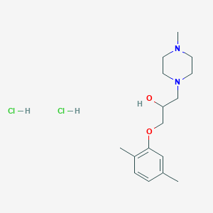 molecular formula C16H28Cl2N2O2 B4960013 1-(2,5-Dimethylphenoxy)-3-(4-methylpiperazin-1-yl)propan-2-ol;dihydrochloride 
