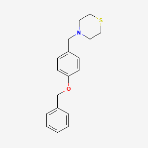 molecular formula C18H21NOS B4960093 4-[(4-Phenylmethoxyphenyl)methyl]thiomorpholine 