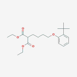 molecular formula C21H32O5 B4960383 Diethyl 2-[4-(2-tert-butylphenoxy)butyl]propanedioate 