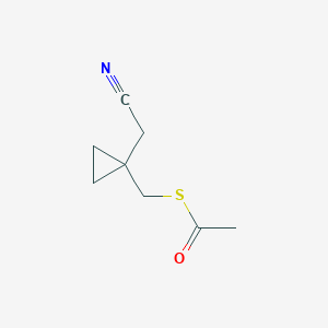 molecular formula C8H11NOS B049605 1-(Acetylthiomethyl)cyclopropaneacetonitrile CAS No. 152922-72-0