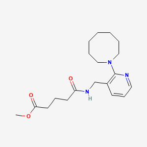 molecular formula C19H29N3O3 B4960633 Methyl 5-[[2-(azocan-1-yl)pyridin-3-yl]methylamino]-5-oxopentanoate 