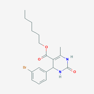 molecular formula C18H23BrN2O3 B4960643 Hexyl 4-(3-bromophenyl)-6-methyl-2-oxo-1,2,3,4-tetrahydropyrimidine-5-carboxylate 