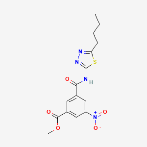 molecular formula C15H16N4O5S B4960769 Methyl 3-[(5-butyl-1,3,4-thiadiazol-2-yl)carbamoyl]-5-nitrobenzoate 