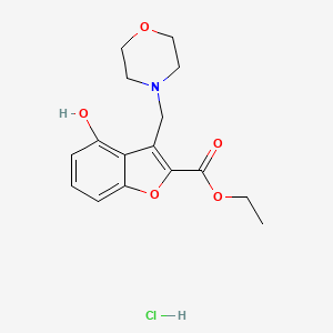 molecular formula C16H20ClNO5 B4960771 ethyl 4-hydroxy-3-(morpholin-4-ylmethyl)-1-benzofuran-2-carboxylate;hydrochloride 