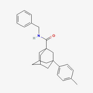 molecular formula C25H29NO B4960891 N-benzyl-3-(4-methylphenyl)adamantane-1-carboxamide 