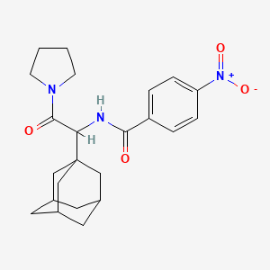 molecular formula C23H29N3O4 B4960916 N-[1-(1-adamantyl)-2-oxo-2-pyrrolidin-1-ylethyl]-4-nitrobenzamide 