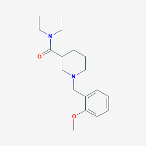 molecular formula C18H28N2O2 B4961117 N,N-diethyl-1-[(2-methoxyphenyl)methyl]piperidine-3-carboxamide 