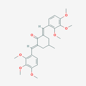 molecular formula C27H32O7 B496113 (2E,6E)-4-methyl-2,6-bis[(2,3,4-trimethoxyphenyl)methylidene]cyclohexan-1-one 