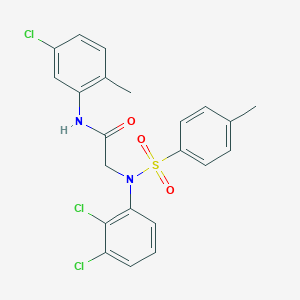 molecular formula C22H19Cl3N2O3S B4961188 N-(5-chloro-2-methylphenyl)-2-(2,3-dichloro-N-(4-methylphenyl)sulfonylanilino)acetamide 