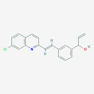 molecular formula C20H16ClNO B049612 (E)-1-(3-(2-(7-Chloroquinolin-2-yl)vinyl)phenyl)prop-2-en-1-ol CAS No. 149968-10-5
