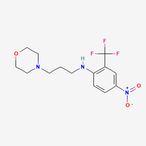 molecular formula C14H18F3N3O3 B4961238 N-(3-MORPHOLINOPROPYL)-N-[4-NITRO-2-(TRIFLUOROMETHYL)PHENYL]AMINE 