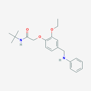 molecular formula C21H28N2O3 B496135 N-tert-butyl-2-{2-ethoxy-4-[(phenylamino)methyl]phenoxy}acetamide 