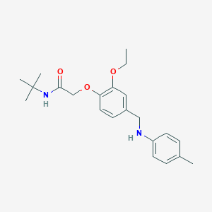 molecular formula C22H30N2O3 B496136 N-tert-butyl-2-(2-ethoxy-4-{[(4-methylphenyl)amino]methyl}phenoxy)acetamide 